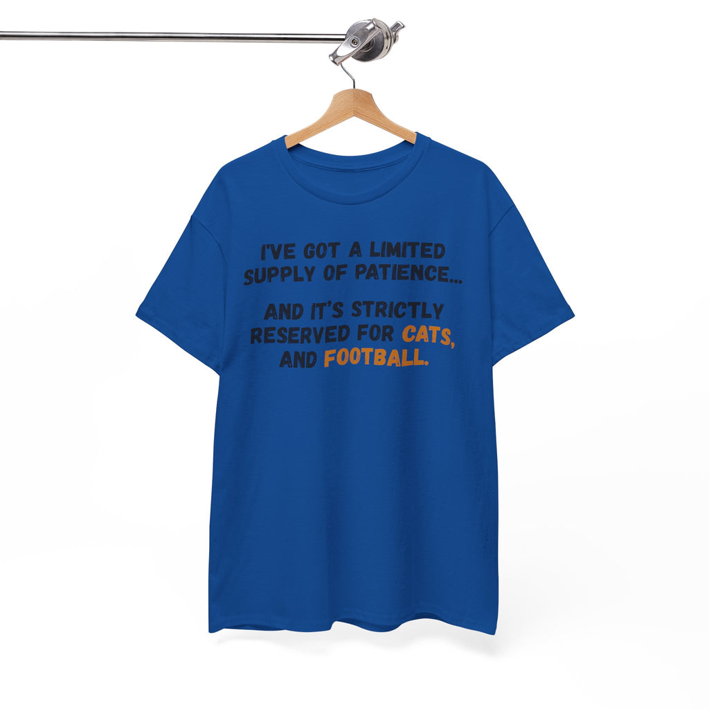 Patience Reserved For Cats and Football T-Shirt