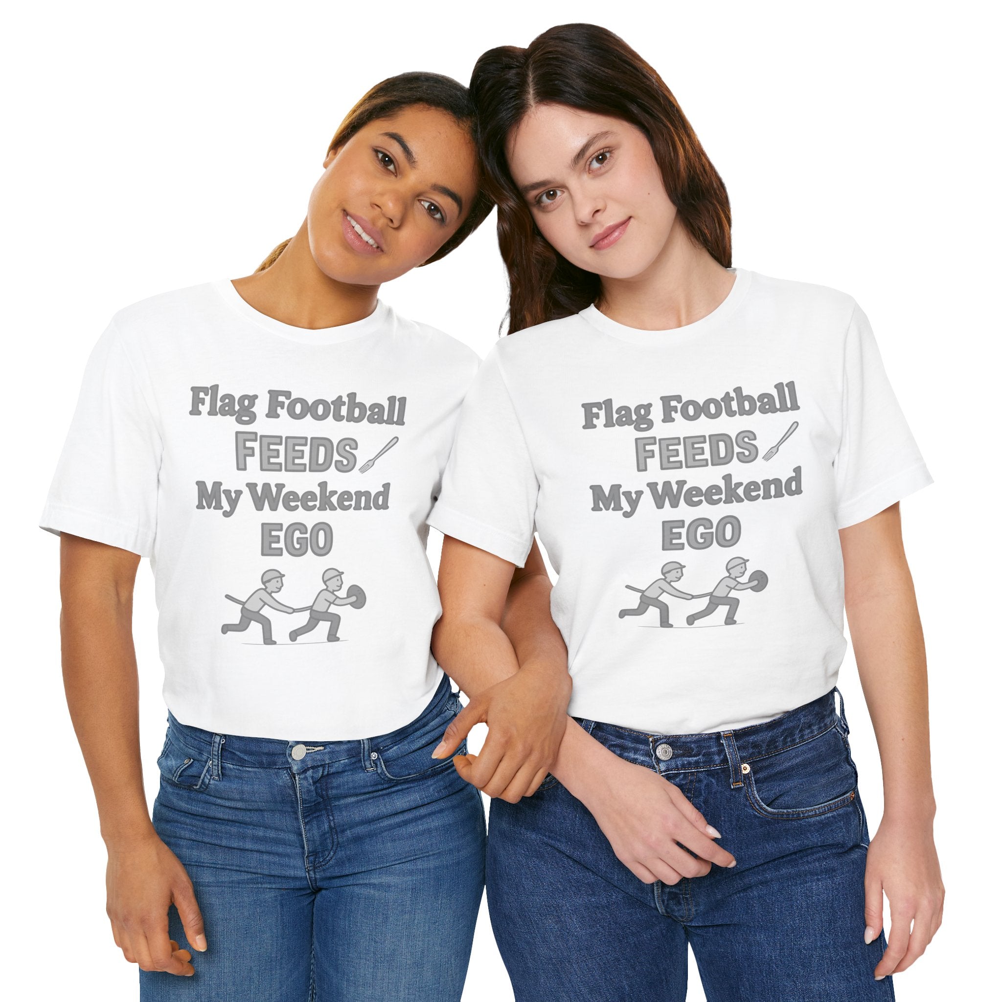 Flag Football Tee — "Flag Football Feeds My Weekend Ego" Casual Sports Shirt