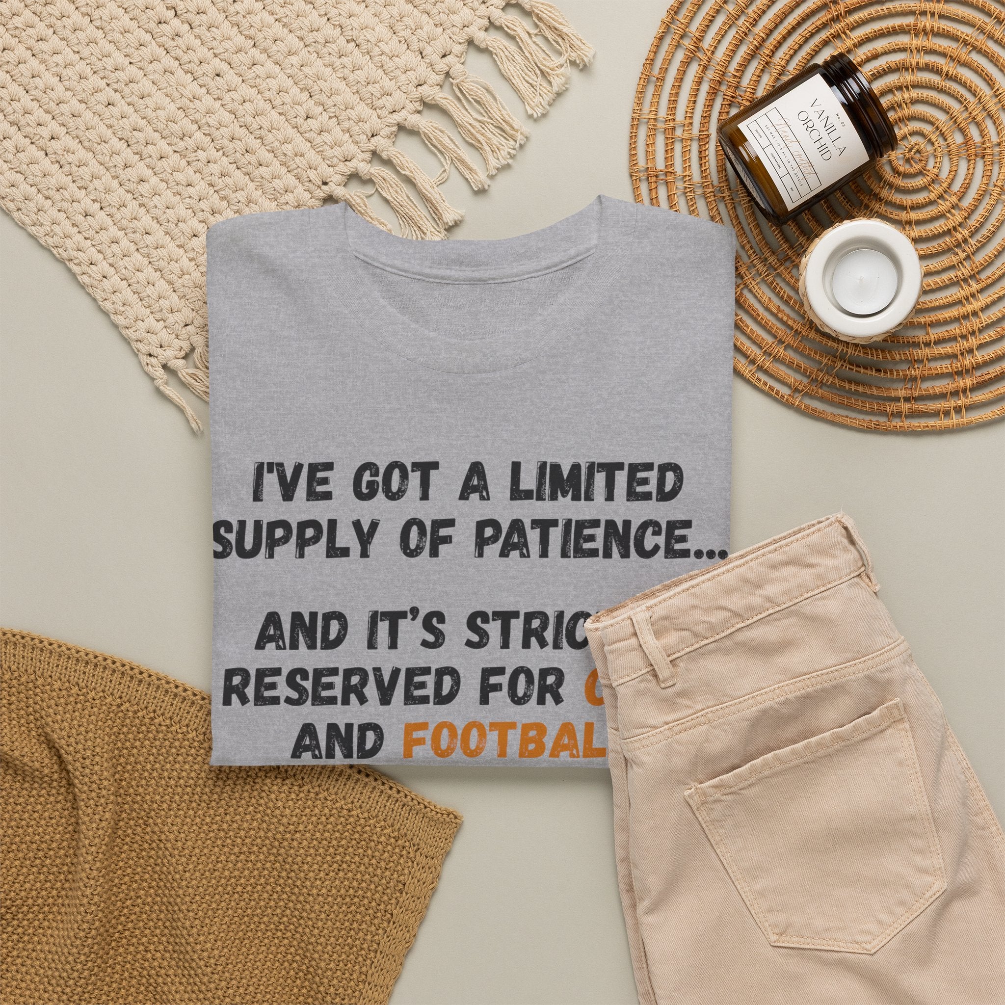Patience Reserved For Cats and Football T-Shirt