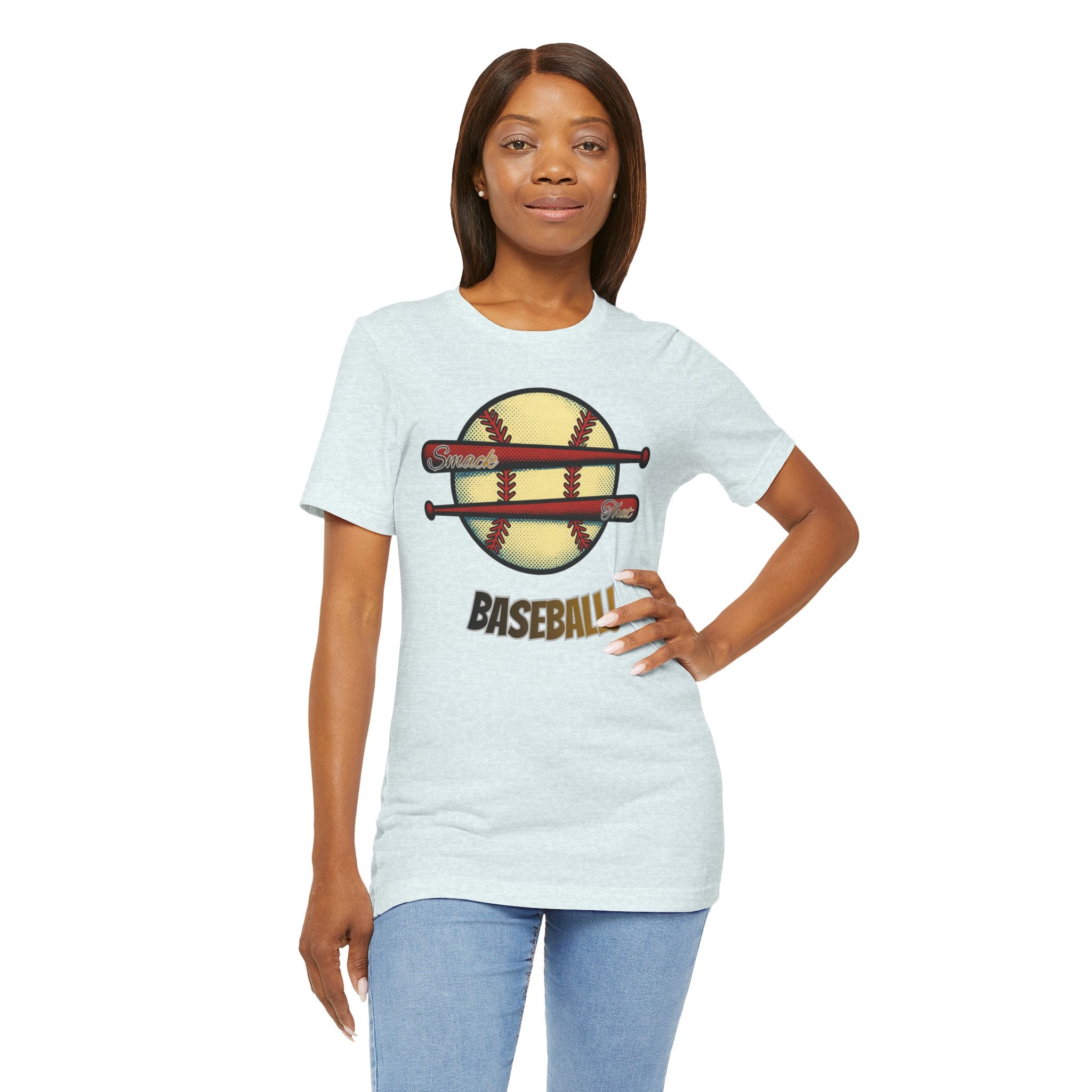 Smack That Baseball Retro Baseball Tee — Bats Graphic Shirt