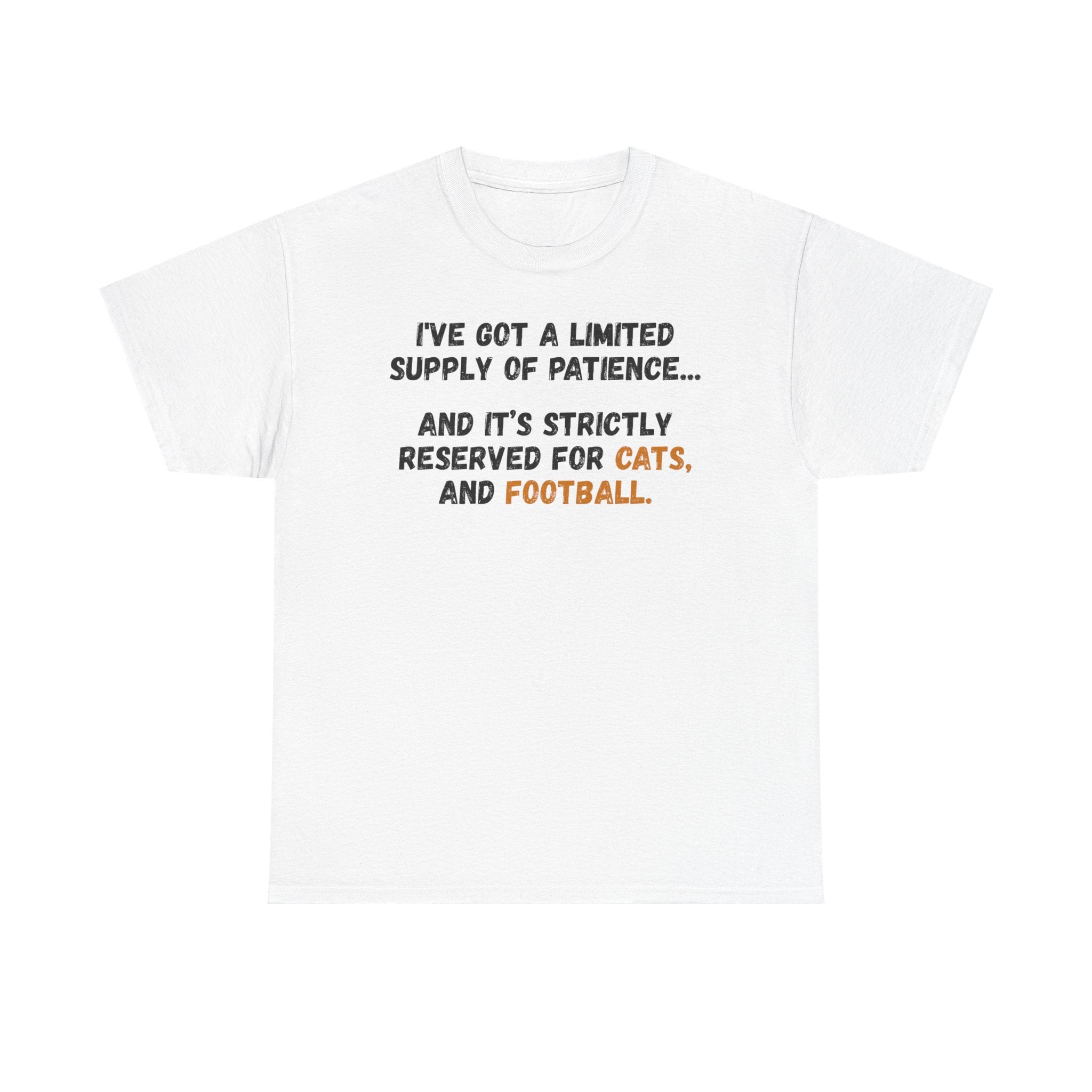 Patience Reserved For Cats and Football T-Shirt