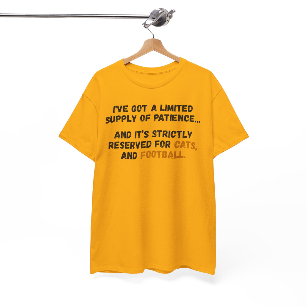 Patience Reserved For Cats and Football T-Shirt