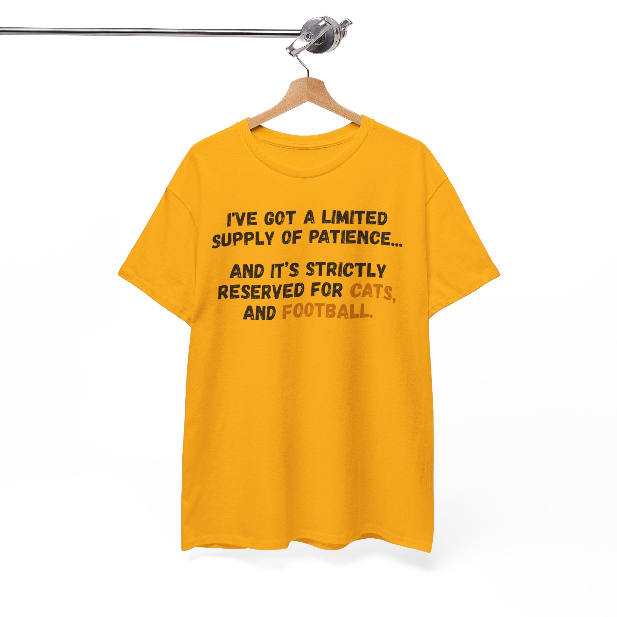 Patience Reserved For Cats and Football T-Shirt