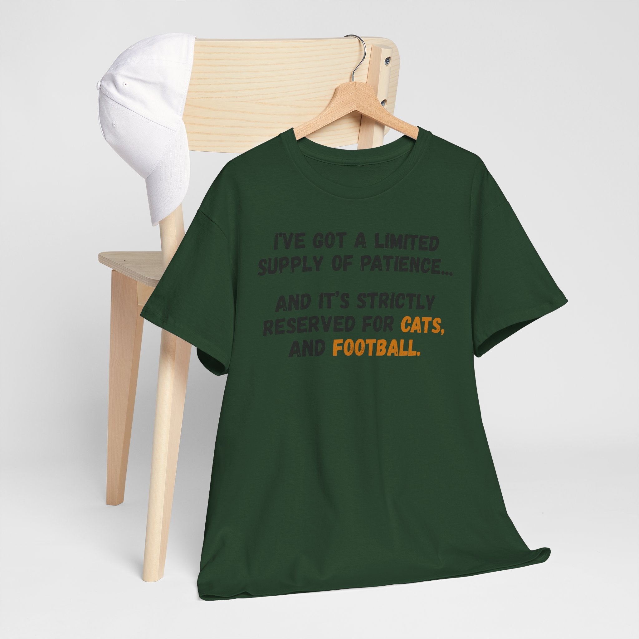Patience Reserved For Cats and Football T-Shirt