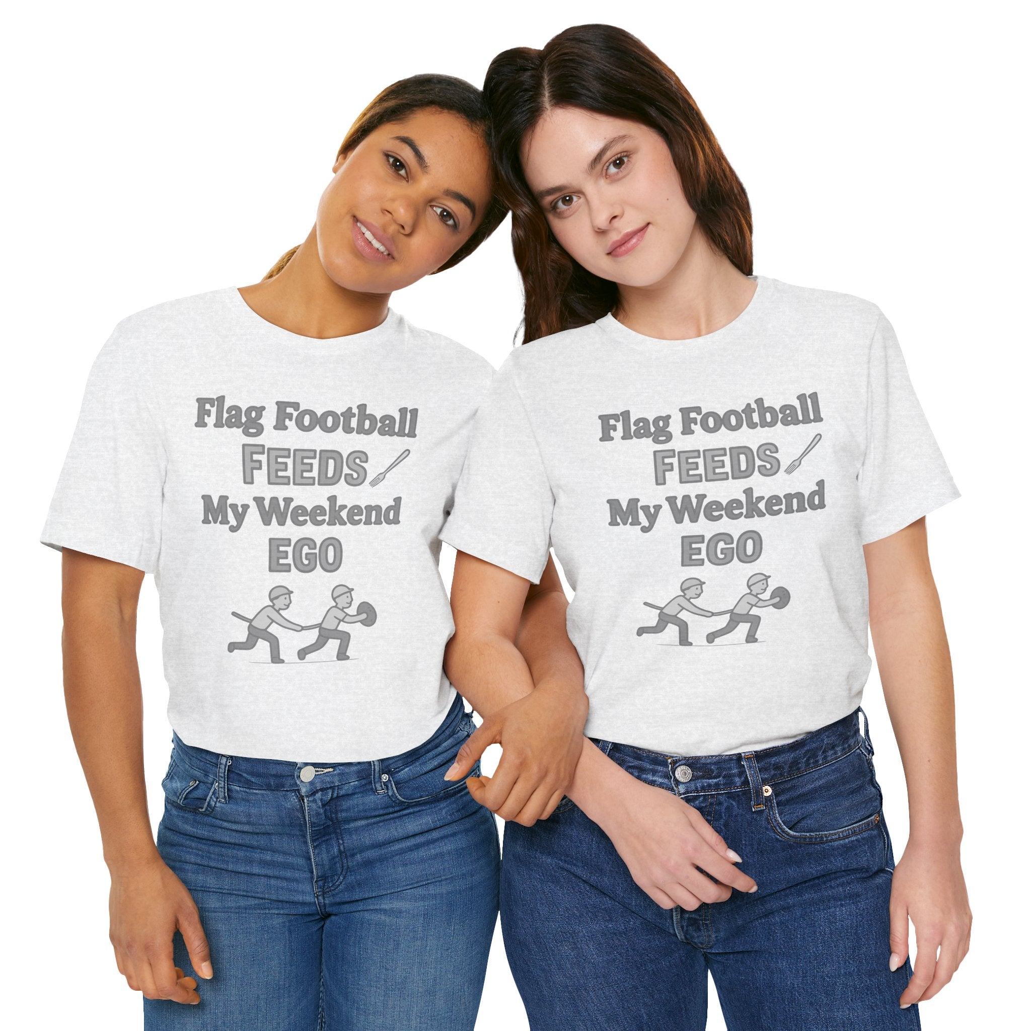 Flag Football Tee — "Flag Football Feeds My Weekend Ego" Casual Sports Shirt