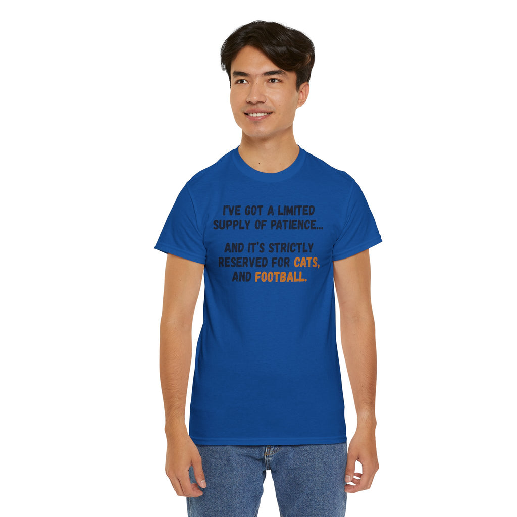 Patience Reserved For Cats and Football T-Shirt