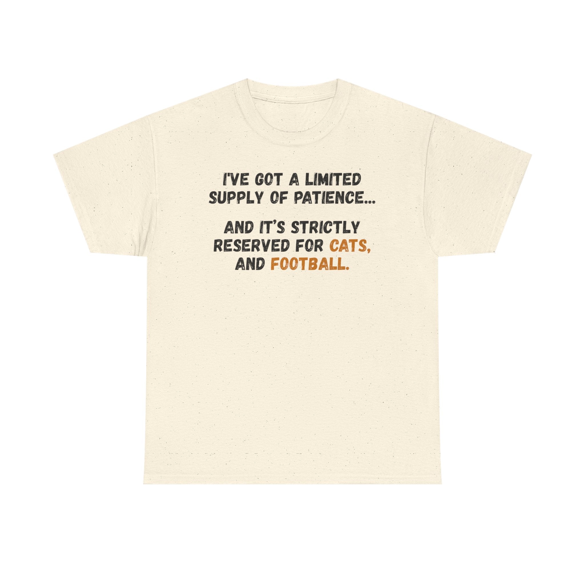 Patience Reserved For Cats and Football T-Shirt
