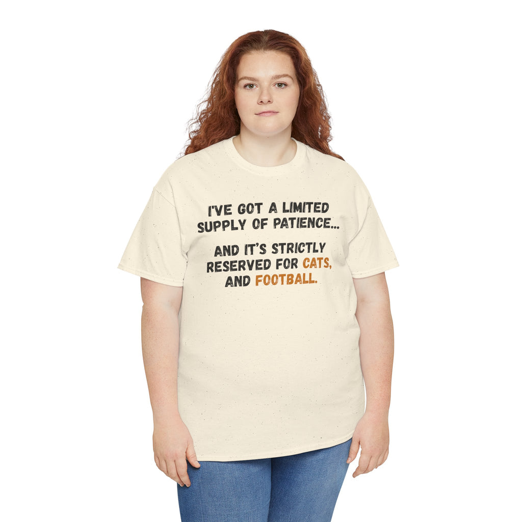 Patience Reserved For Cats and Football T-Shirt
