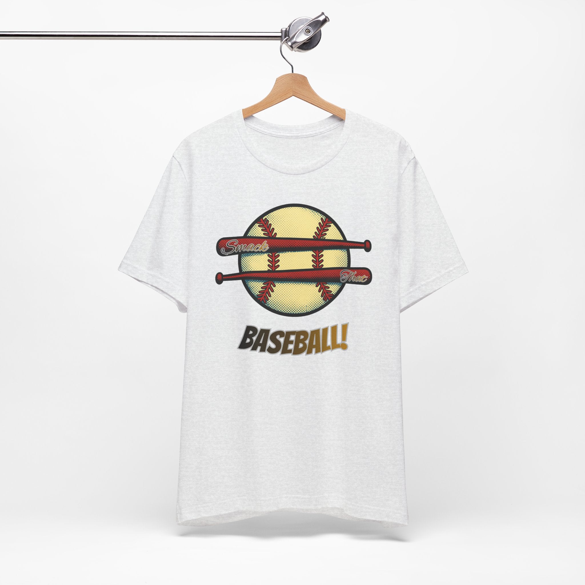 Smack That Baseball Retro Baseball Tee — Bats Graphic Shirt