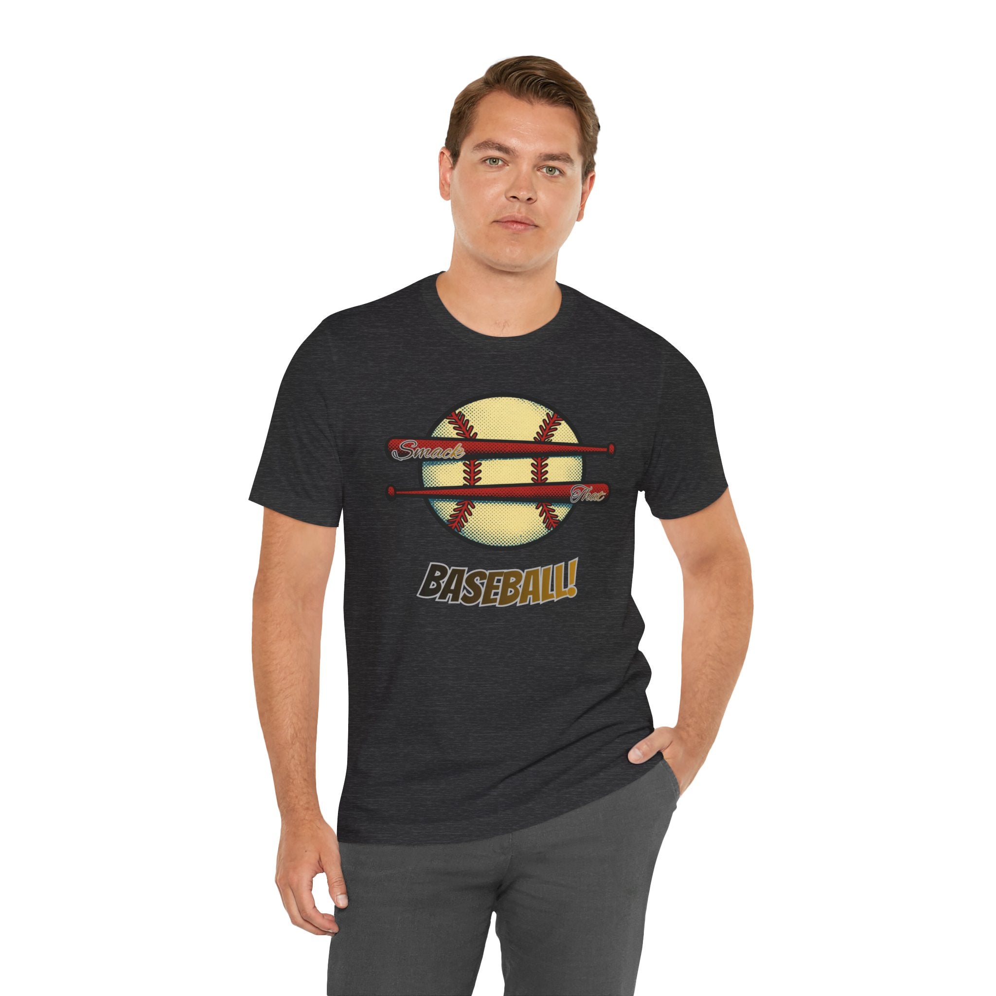 Smack That Baseball Retro Baseball Tee — Bats Graphic Shirt