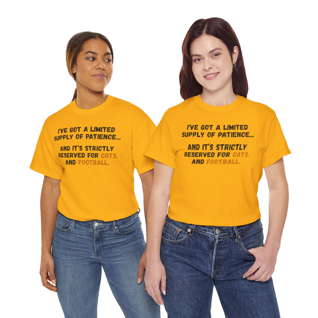 Patience Reserved For Cats and Football T-Shirt