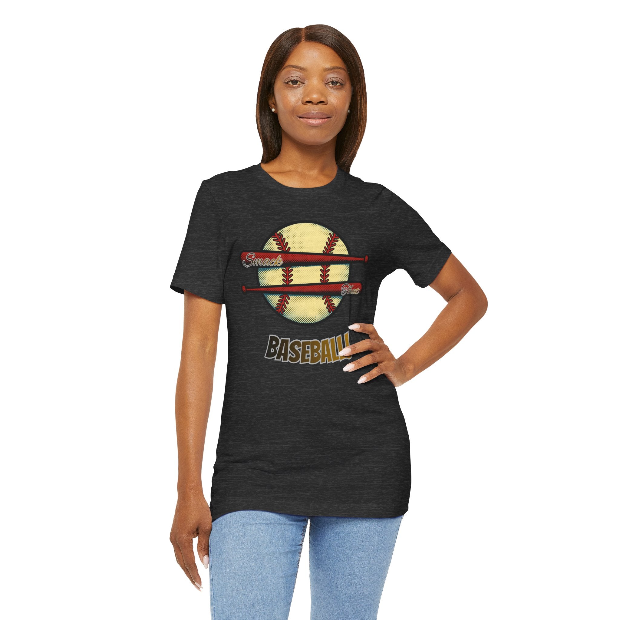 Smack That Baseball Retro Baseball Tee — Bats Graphic Shirt