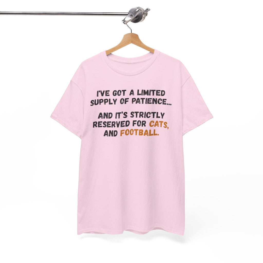 Patience Reserved For Cats and Football T-Shirt
