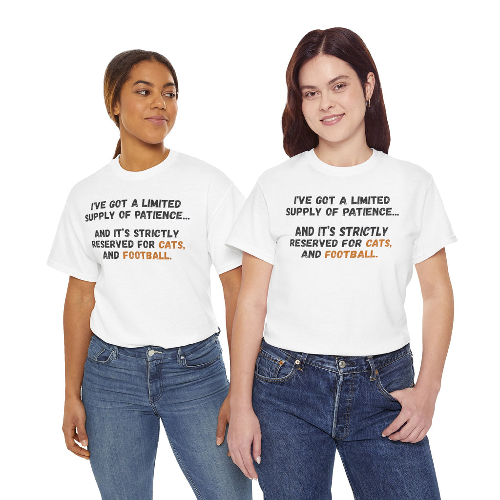 Patience Reserved For Cats and Football T-Shirt