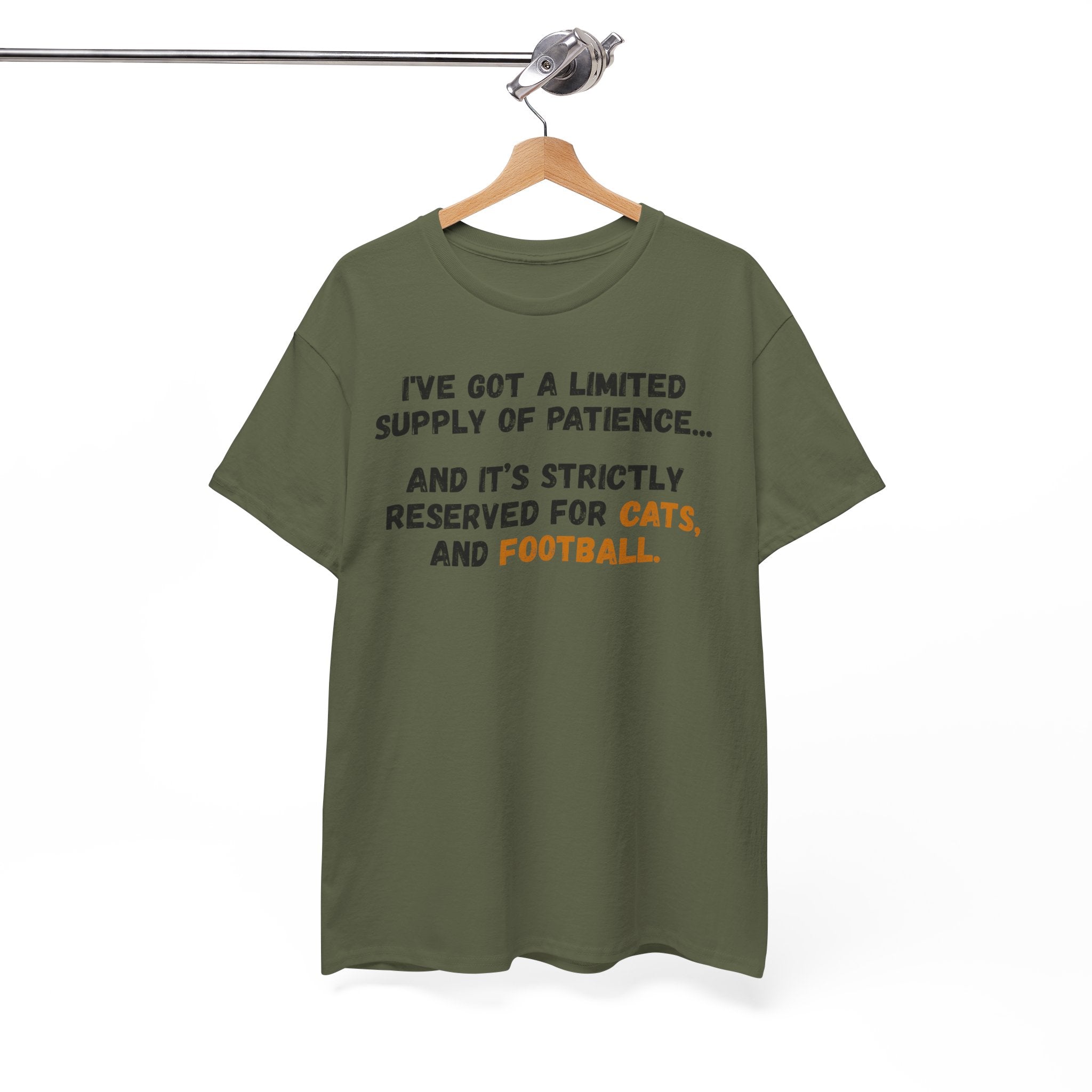 Patience Reserved For Cats and Football T-Shirt