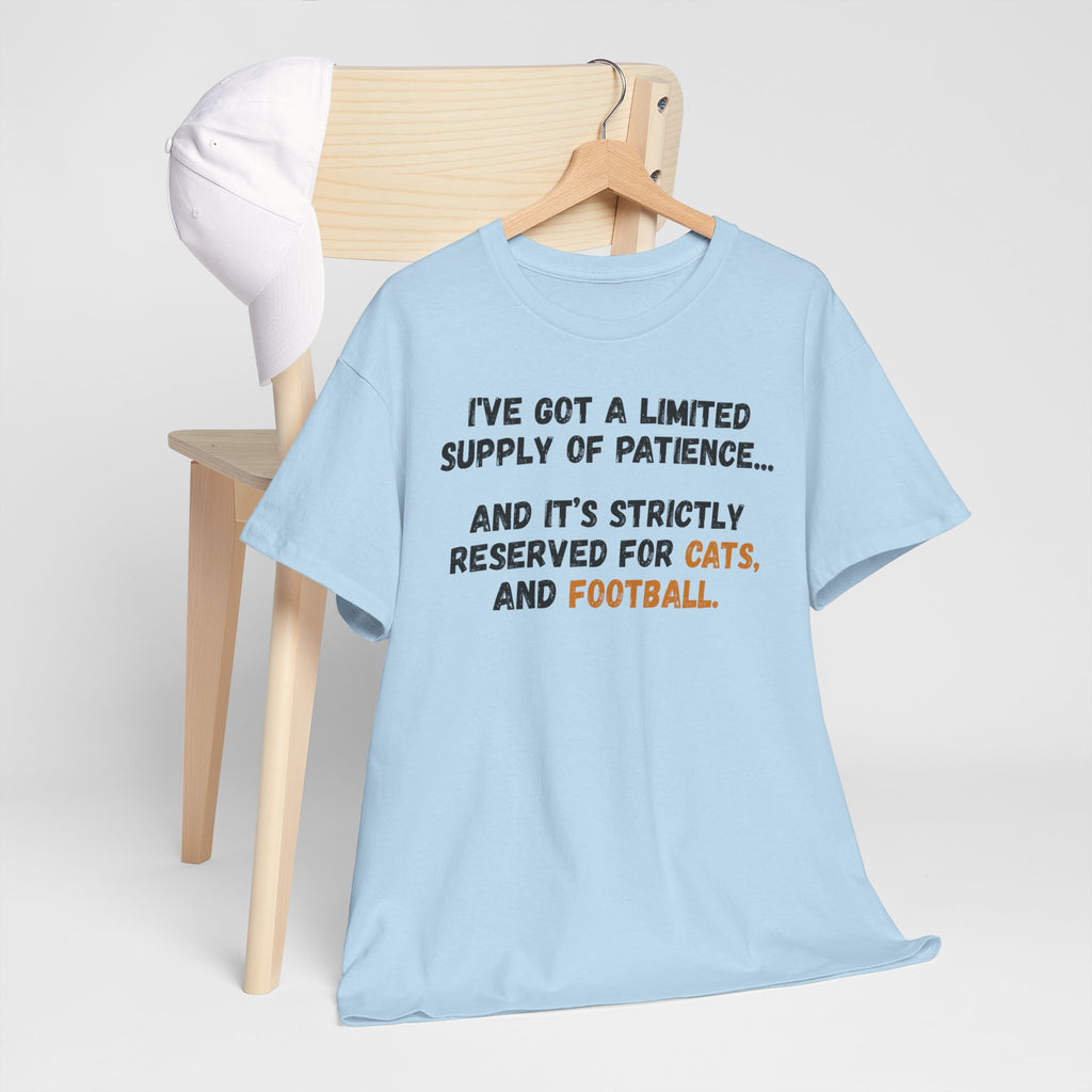 Patience Reserved For Cats and Football T-Shirt
