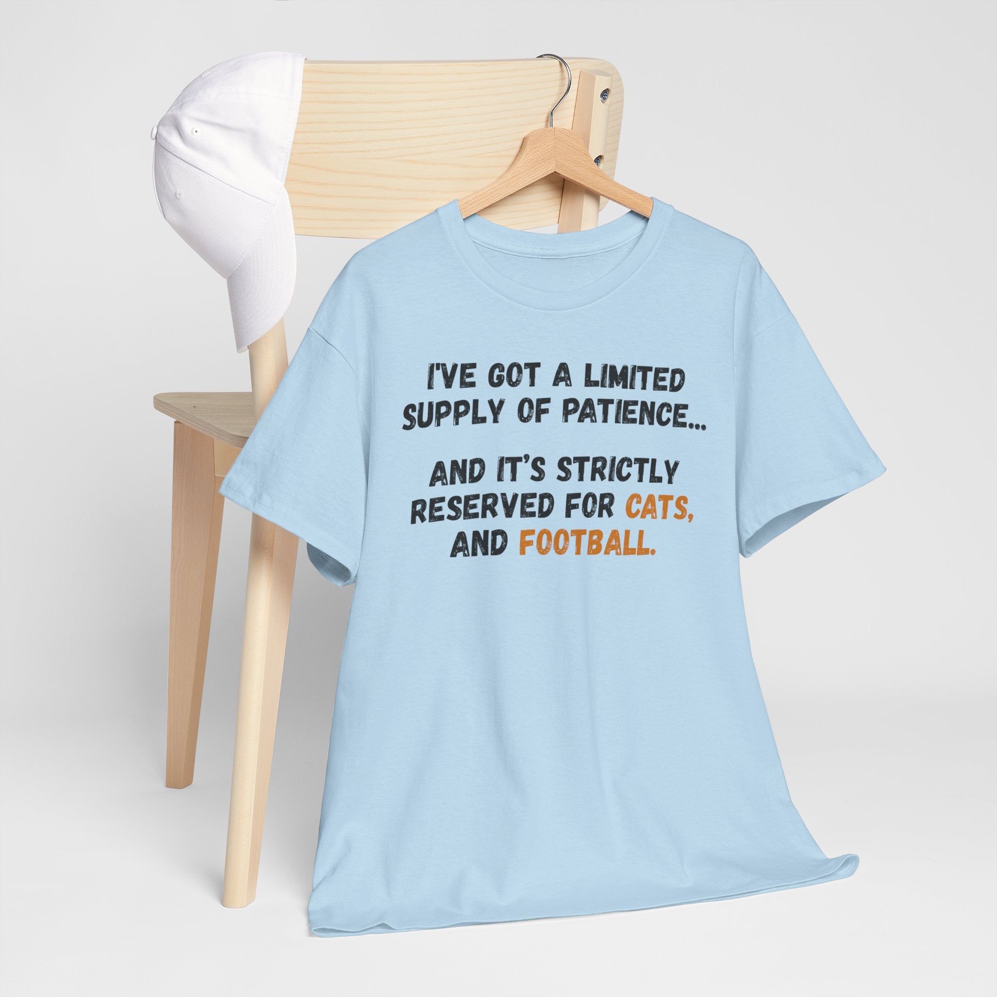 Patience Reserved For Cats and Football T-Shirt