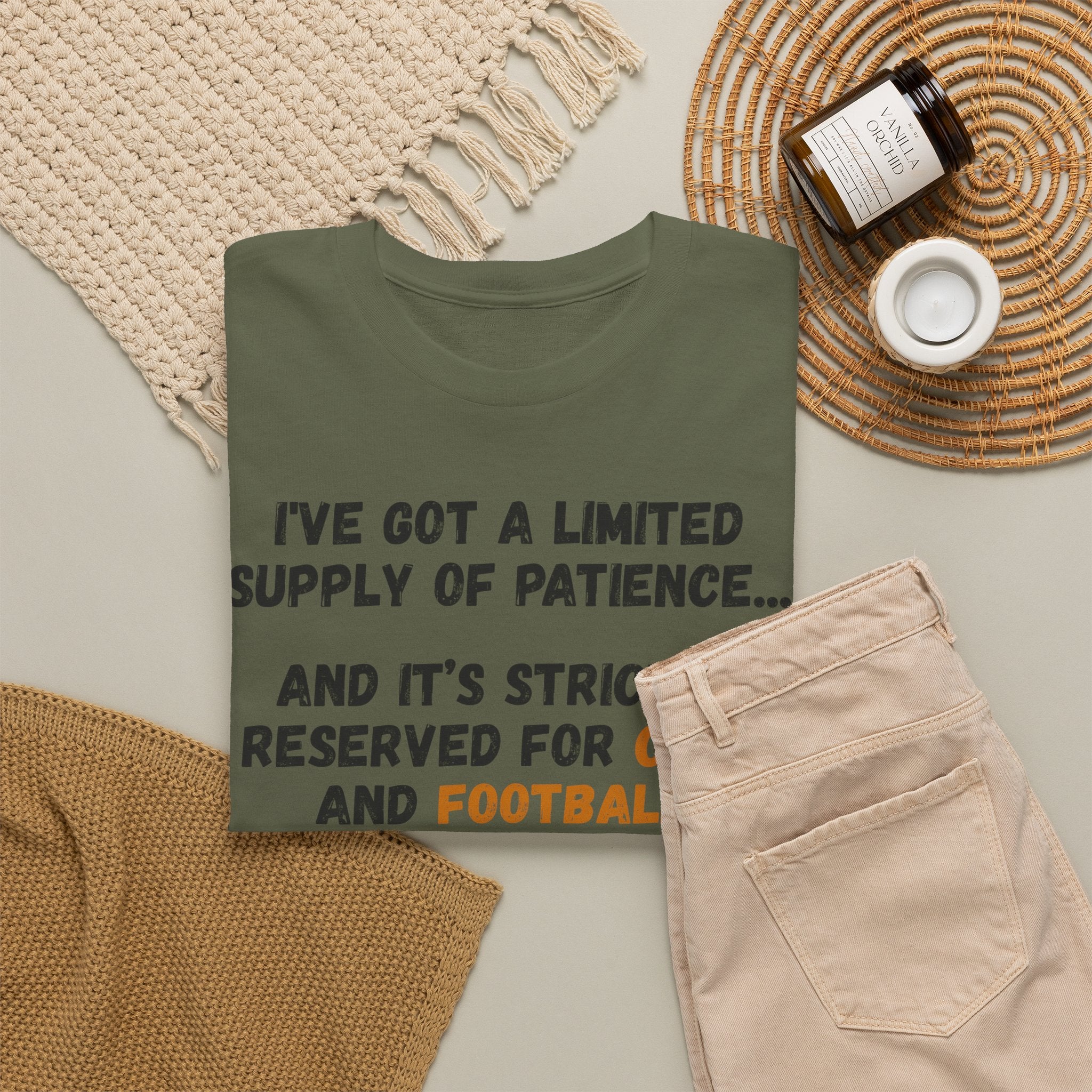 Patience Reserved For Cats and Football T-Shirt
