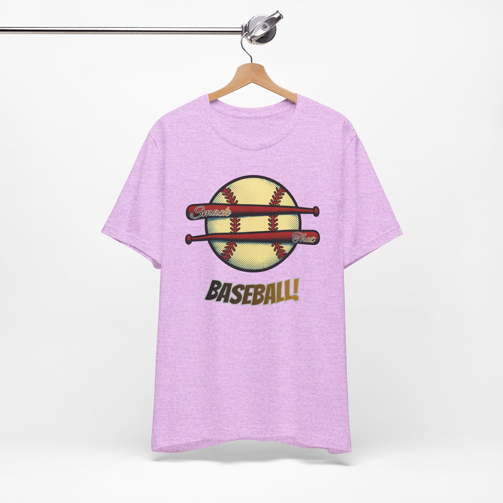 Smack That Baseball Retro Baseball Tee — Bats Graphic Shirt