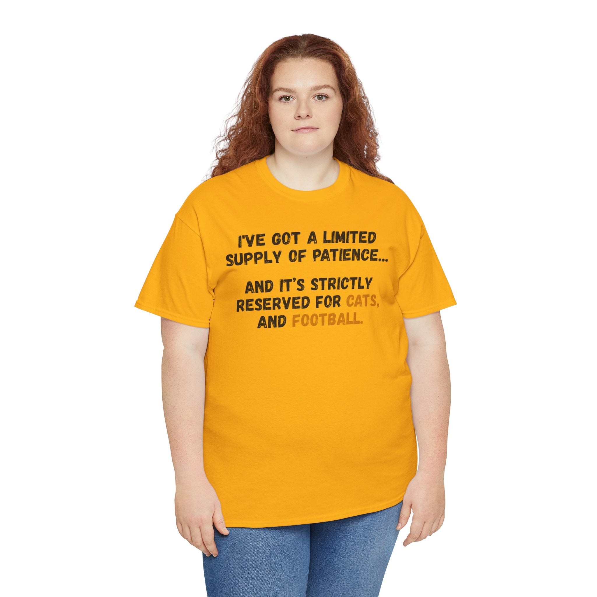 Patience Reserved For Cats and Football T-Shirt