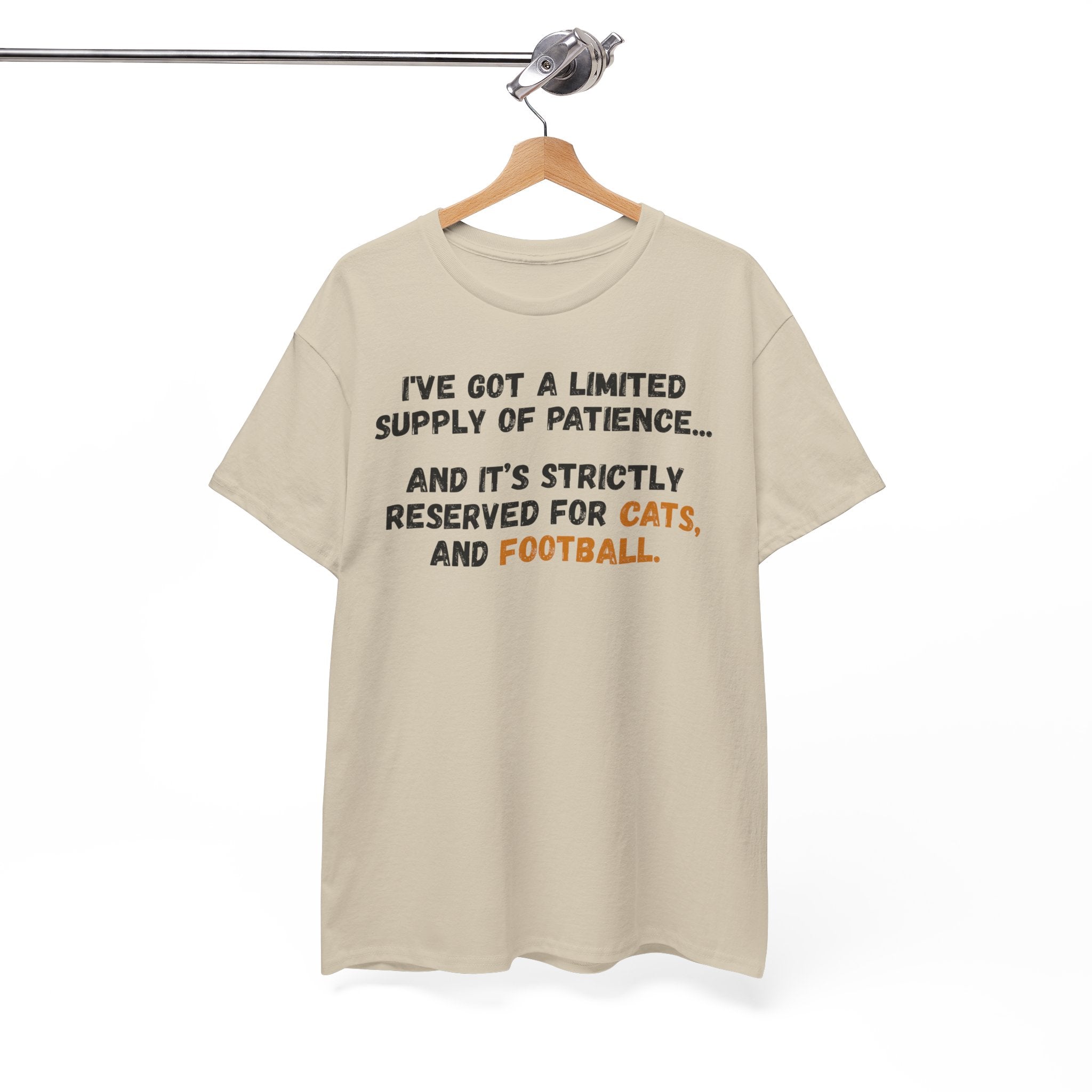 Patience Reserved For Cats and Football T-Shirt