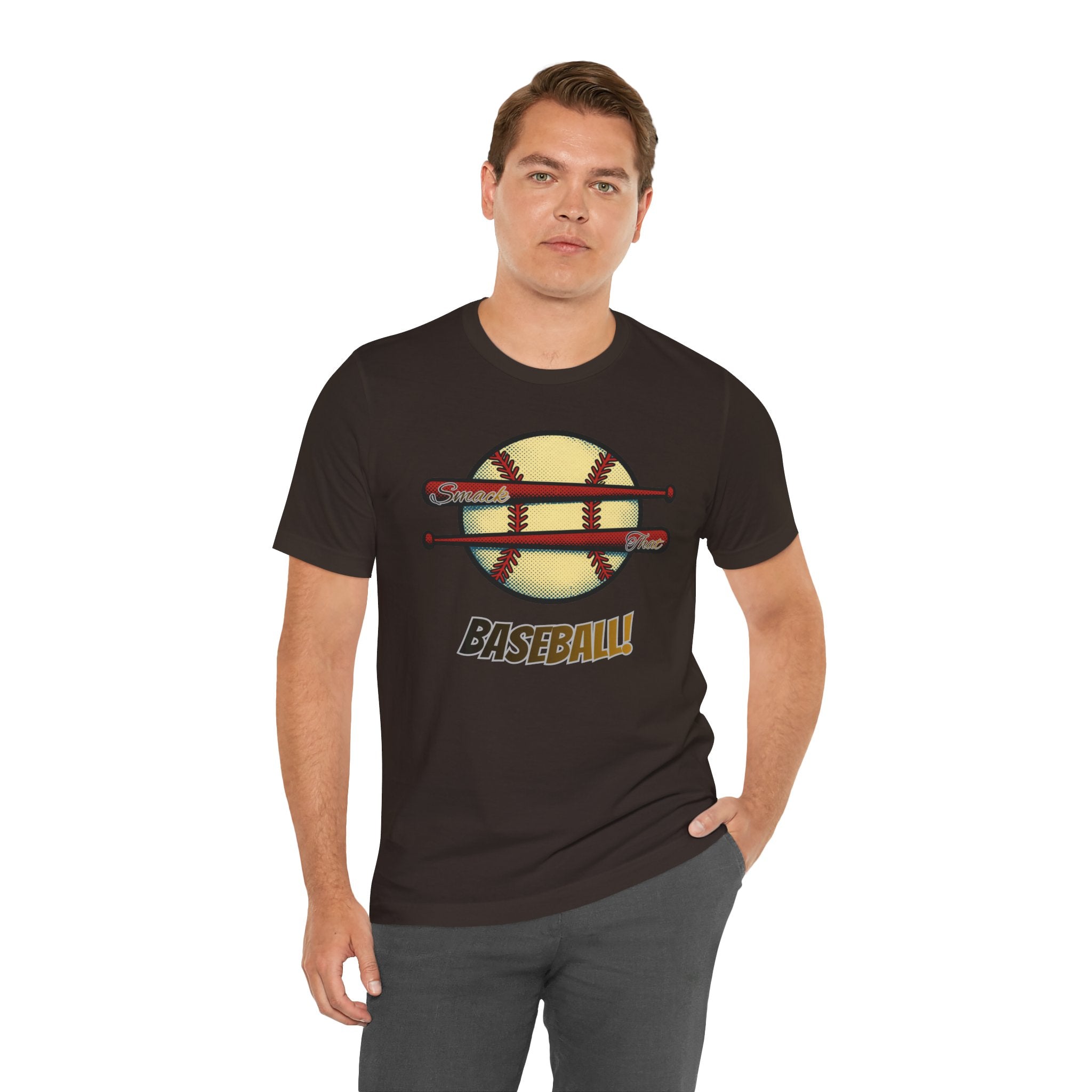 Smack That Baseball Retro Baseball Tee — Bats Graphic Shirt